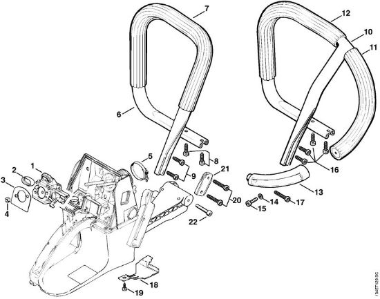 Handlebar Gasoline chain saws (MS) 064 W Stihl