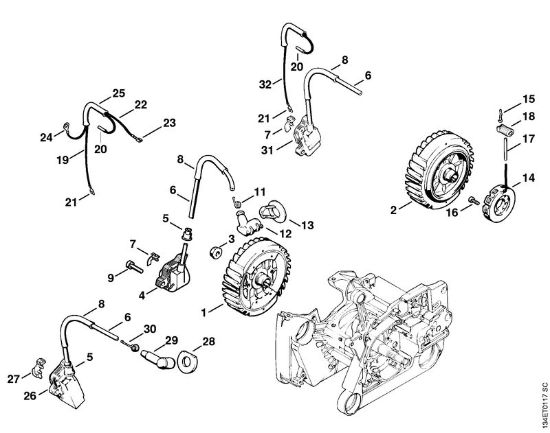 Ignition system Gasoline chain saws (MS) 064 W Stihl
