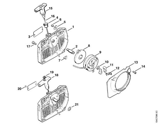Rewind starter Gasoline chain saws (MS) 064 W Stihl