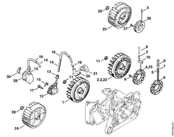 Ignition system Gasoline chain saws (MS) 066 Stihl