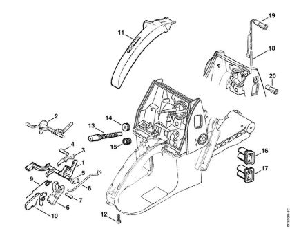Throttle control Gasoline chain saws (MS) 066 Stihl