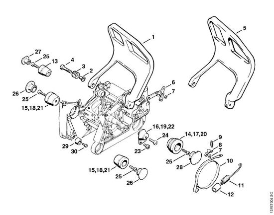 AV system Gasoline chain saws (MS) 066 MR Stihl