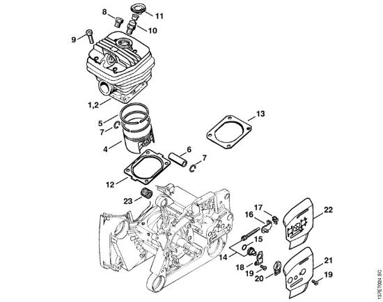Cylinder Gasoline chain saws (MS) 066 MR Stihl