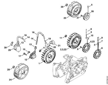 Ignition system Gasoline chain saws (MS) 066 W Stihl