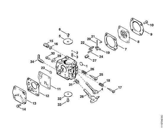 Carburetor Tillotson Gasoline chain saws (MS) 075 AVEQ Stihl