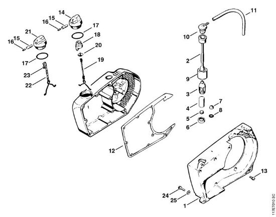 Fan housing Gasoline chain saws (MS) 075 AVEQ Stihl