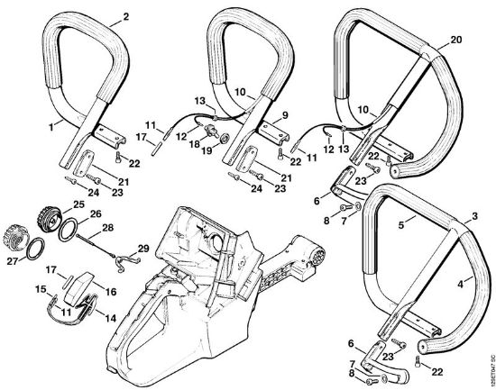 Handlebar Gasoline chain saws (MS) 084 R Stihl