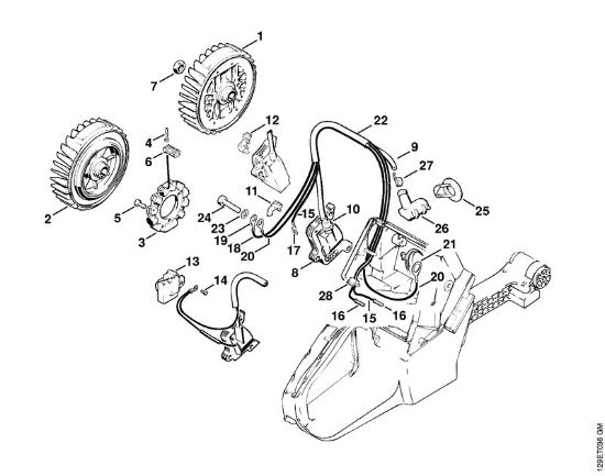 Ignition system Gasoline chain saws (MS) 084 R Stihl