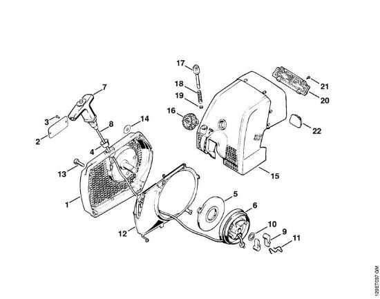 Rewind starter Gasoline chain saws (MS) 084 R Stihl