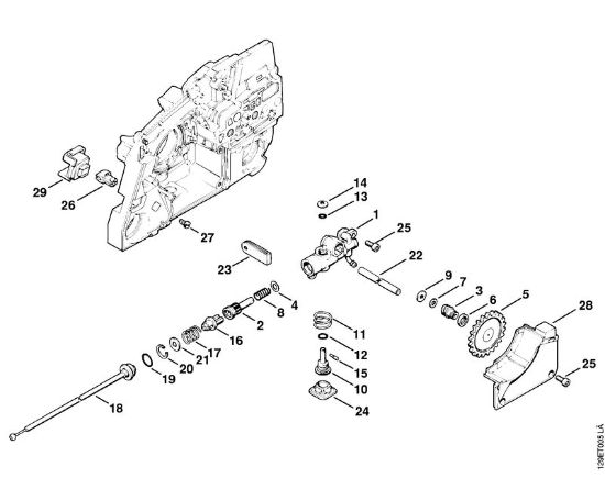 Oil pump Gasoline chain saws (MS) 084 W Stihl