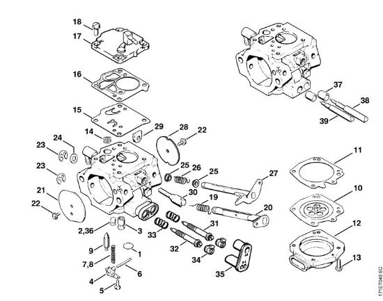 Carburetor HT-12 Gasoline chain saws (MS) 088 Stihl