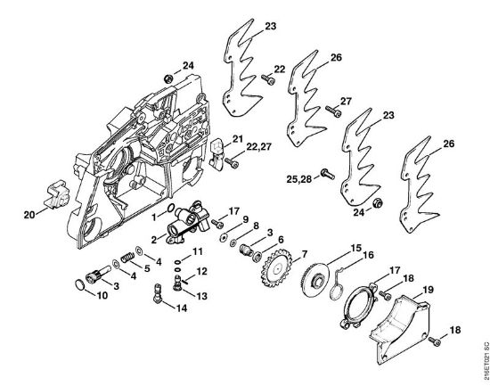 Oil pump Gasoline chain saws (MS) 088 Stihl