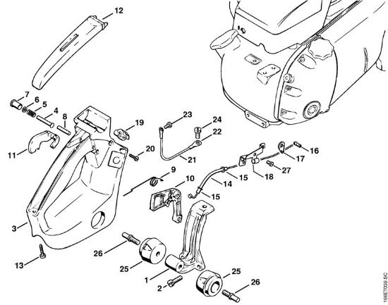 AV-Handle Gasoline chain saws (MS) 090 Stihl