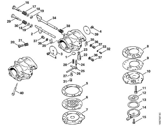Carburetor HL-324 Gasoline chain saws (MS) 090 Stihl