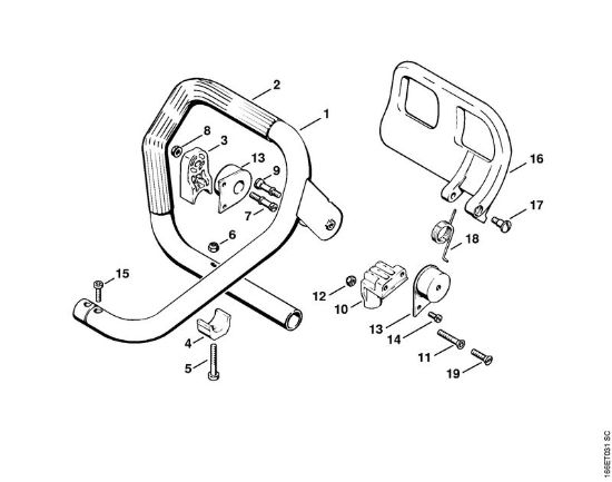 Handlebar Gasoline chain saws (MS) 090 Stihl