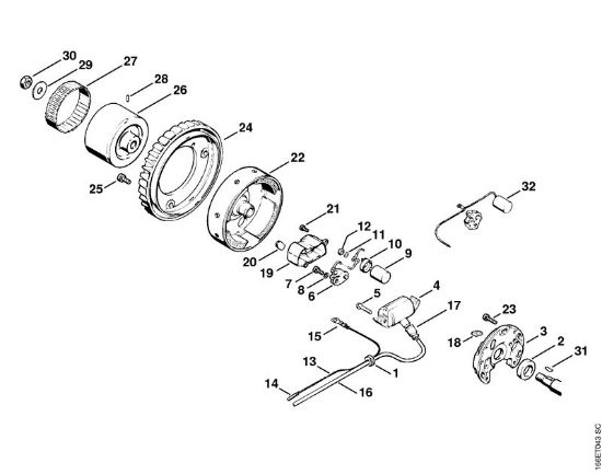 Ignition system Gasoline chain saws (MS) 090 Stihl