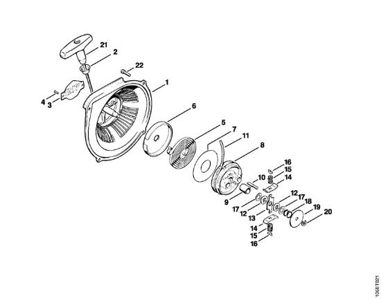 Rewind starter Gasoline chain saws (MS) 090 Stihl