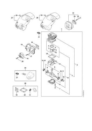 Picture of Crankcase, Cylinder, Muffler, Shroud MS 162