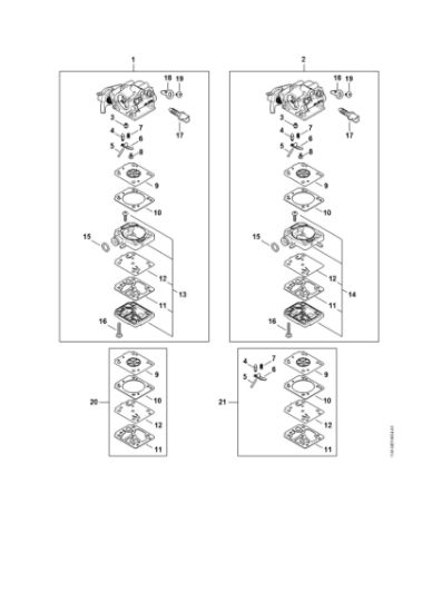 Picture of Carburetor parts MS 162 C-BE