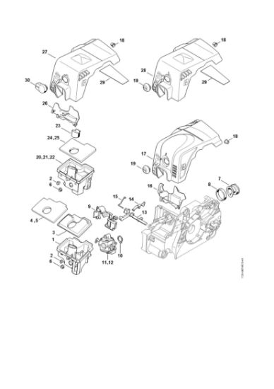 Picture of Air filter, Shroud MS 170-D