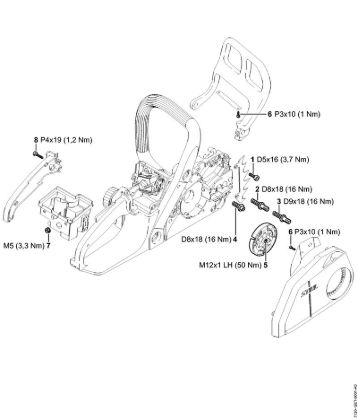 Tightening torques Gasoline chain saws (MS) MS 170-D Stihl