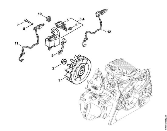 Ignition system Gasoline chain saws (MS) MS 171 Stihl