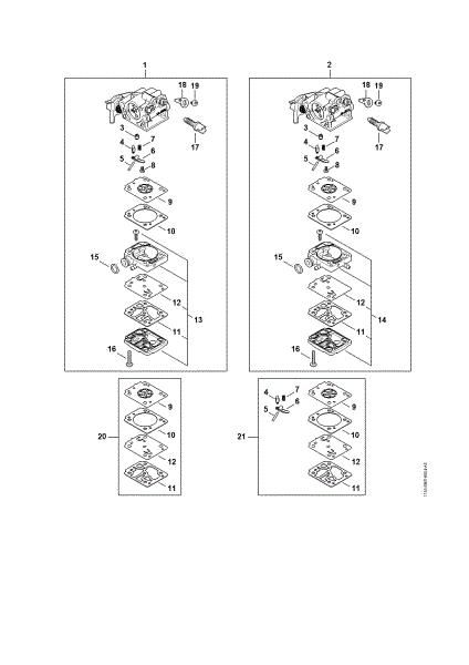 Picture of Carburetor parts MS 172