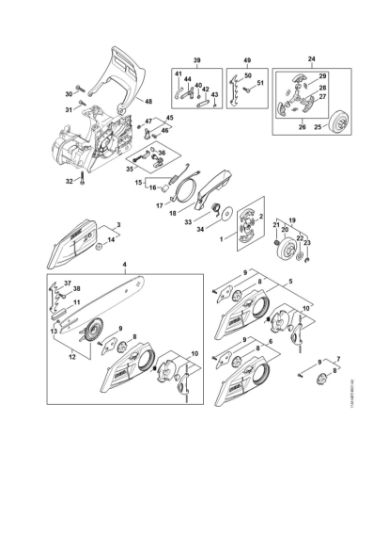 Picture of Clutch, Chain brake MS 172