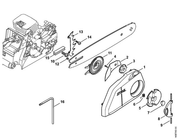 Quick chain tensioner Gasoline chain saws (MS) MS 180 C-B D Stihl