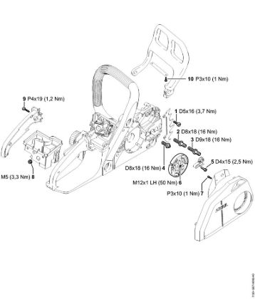 Tightening torques Gasoline chain saws (MS) MS 180 C-BE 2-MIX Stihl