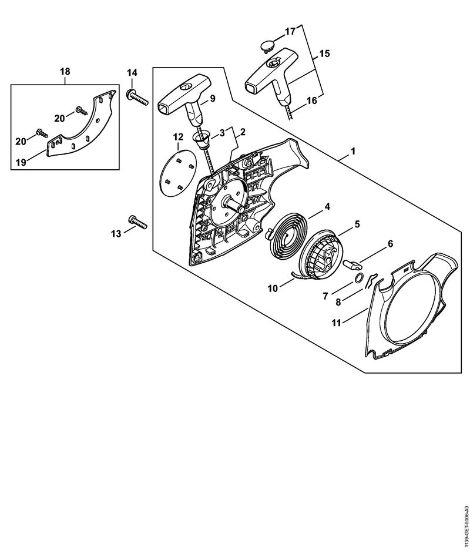 Rewind starter MS 181 Gasoline chain saws (MS) MS 181 Stihl