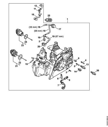 Engine housing ErgoStart/Easy2Start Gasoline chain saws (MS) MS 181 C-BE Stihl