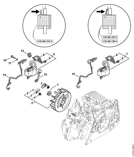 Ignition system MS 181 C Gasoline chain saws (MS) MS 181 C-BE Stihl