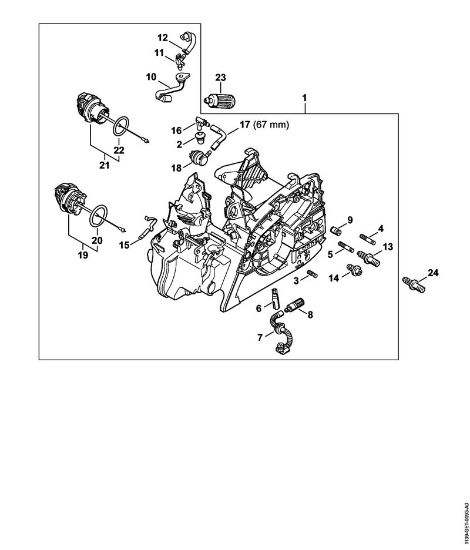Motor housing Gasoline chain saws (MS) MS 181 C-BE Stihl