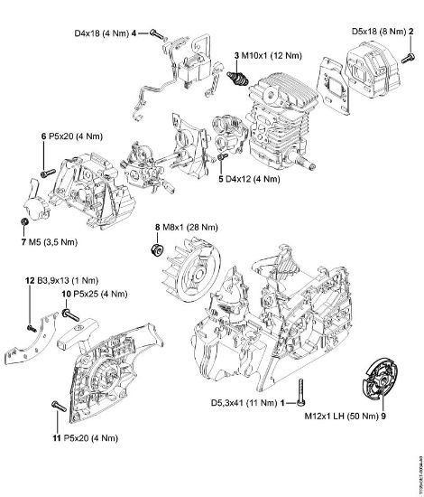 Tightening torques Gasoline chain saws (MS) MS 181 C-BE Stihl
