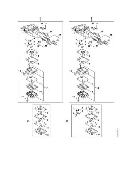 Picture of Carburetor parts MS 182