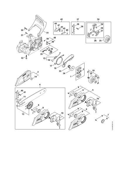 Picture of Clutch, Chain brake MS 182