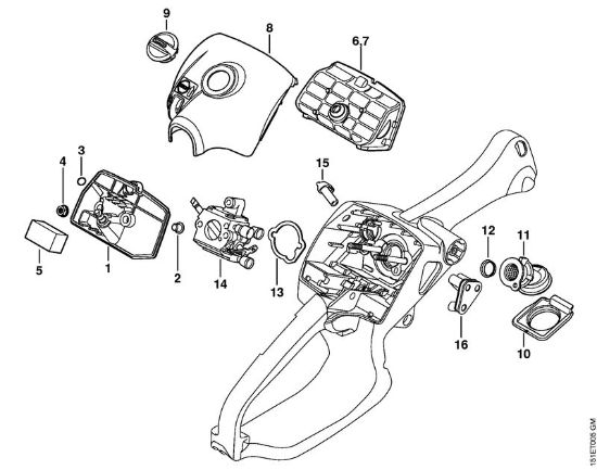 Air filter Gasoline chain saws (MS) MS 192 C-E Stihl