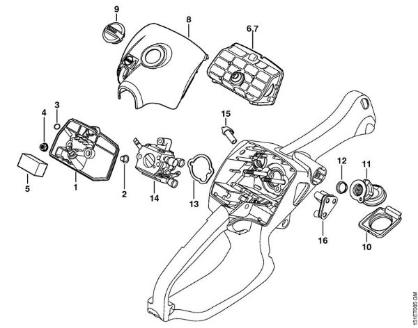 Air filter Gasoline chain saws (MS) MS 192 C-E Stihl