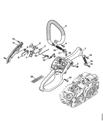 Handle housing Gasoline chain saws (MS) MS 192 C-E Stihl