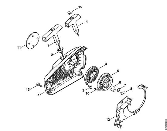 Rewind starter Gasoline chain saws (MS) MS 192 T Stihl