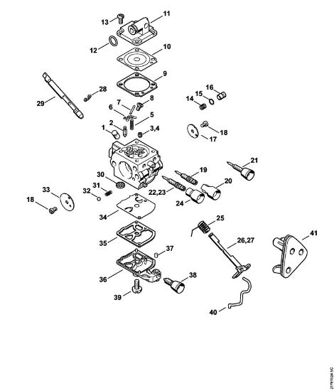 CarburetorC1Q-S258, C1Q-S135, C1Q-S104 Gasoline chain saws (MS) MS 192 TC-E Stihl