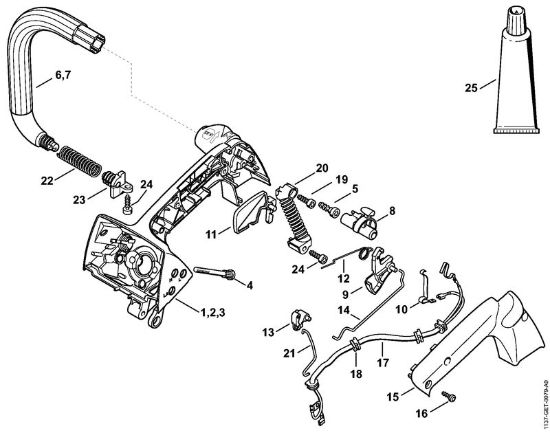 Handle housing Gasoline chain saws (MS) MS 193 T Stihl