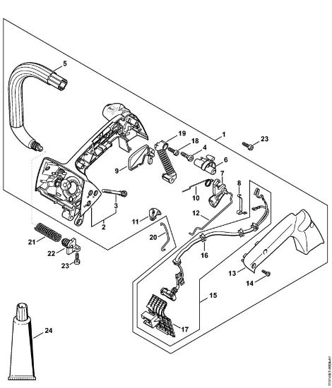 Handle housing Gasoline chain saws (MS) MS 194 T Stihl