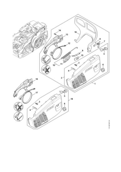 Picture of Chain sprocket cover MS 194 TC-E