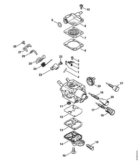 Carburetor C1Q-S281, C1Q-S284 Gasoline chain saws (MS) MS 201 C-E Stihl