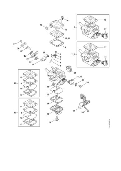 Picture of Carburetor 1145/22, 1145/27, C1Q-S274 MS 201 TC-M