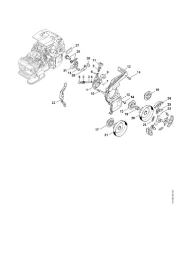 Picture of Oil pump, Clutch MS 201 TC-M