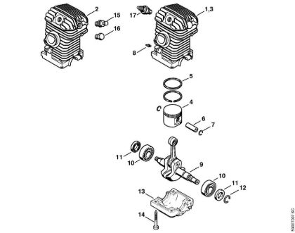 Engine Gasoline chain saws (MS) MS 210 Stihl
