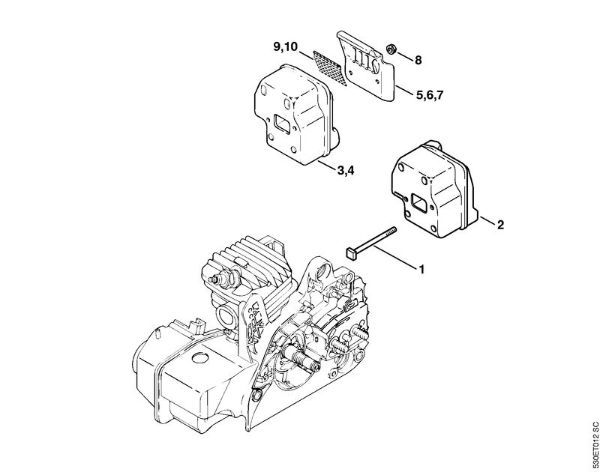 Muffler Gasoline chain saws (MS) MS 210 Stihl